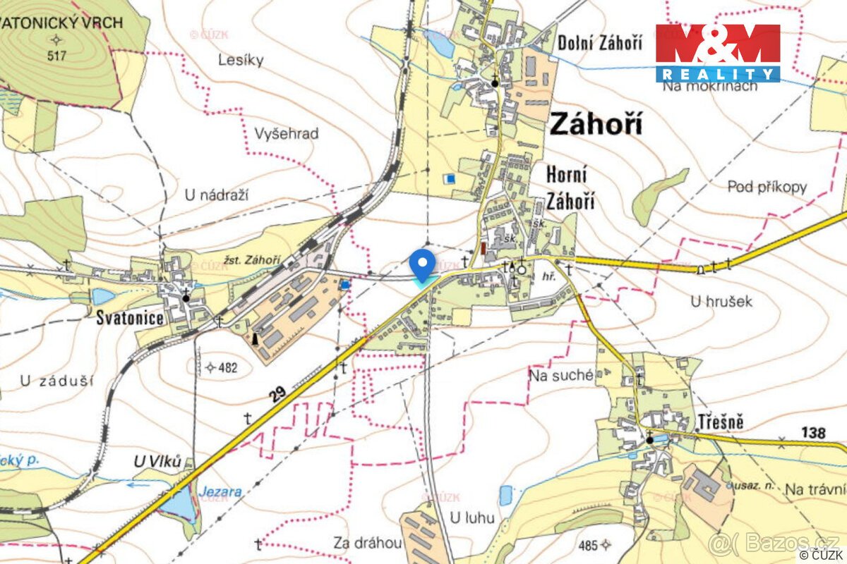 Prodej komerčního pozemku, 3142 m², Záhoří