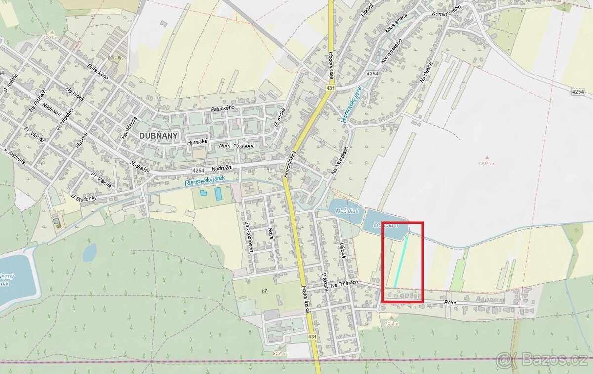 Zemědělský pozemek u obecní zástavby- 1 313 m2 - Dubňany