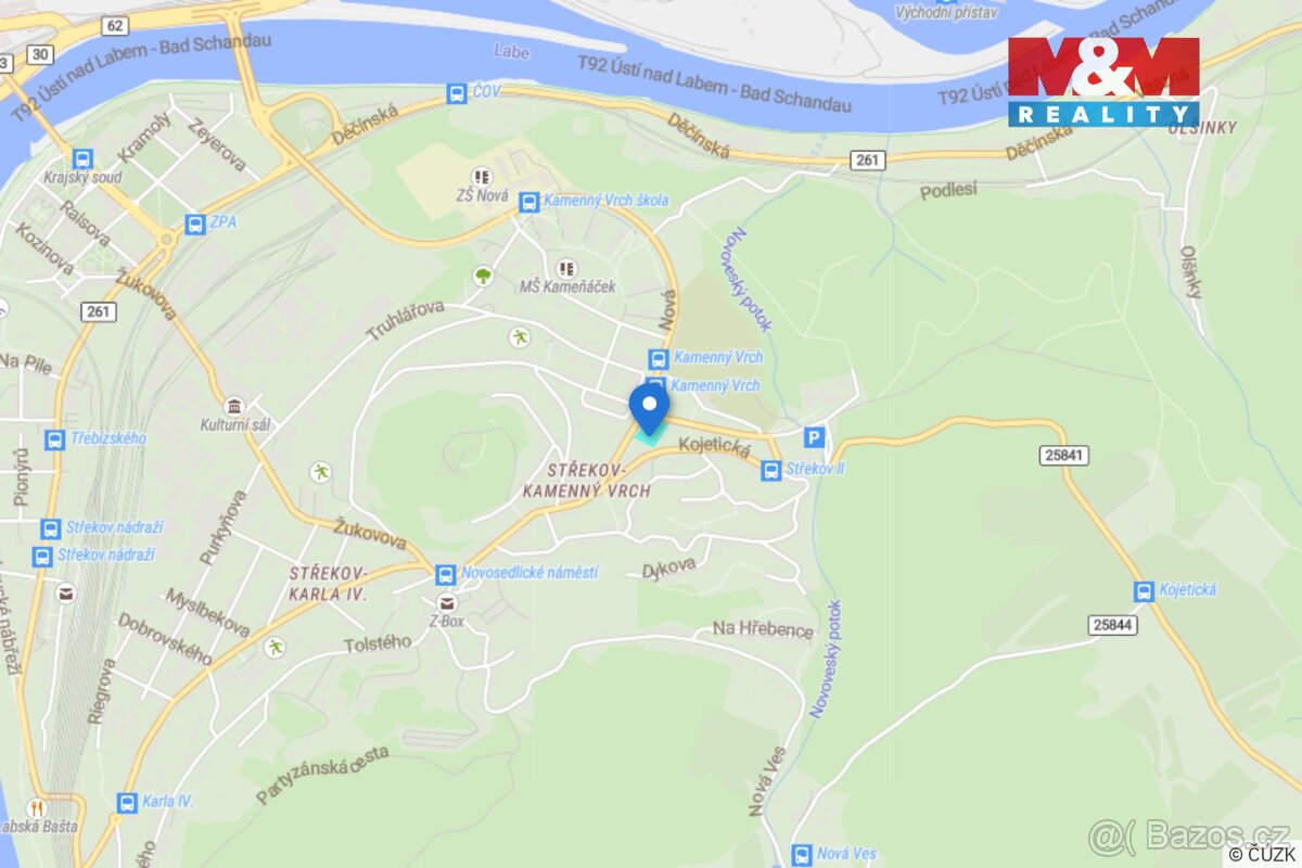 Prodej pozemků k bydlení, 2619 m², Ústí nad Labem - Střekov
