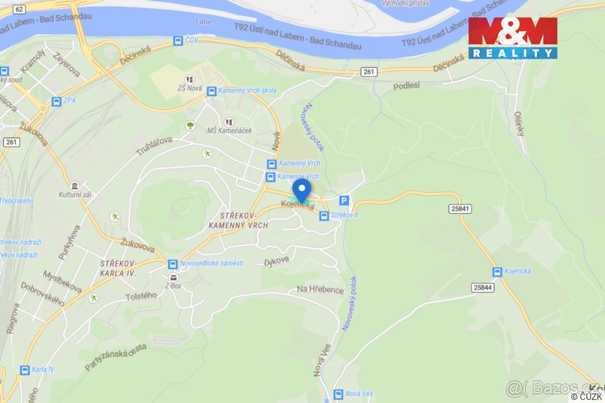 Prodej pozemků k bydlení, 1940 m², Ústí nad Labem - Střekov