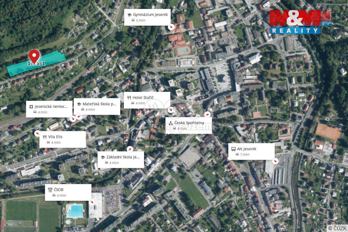 Prodej pozemku k bydlení, 4992 m2, Jeseník, ul. Thámova