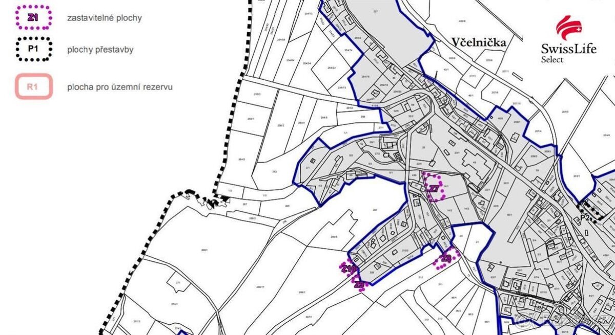 Prodej stavebního pozemku 1500 m2, Včelnička