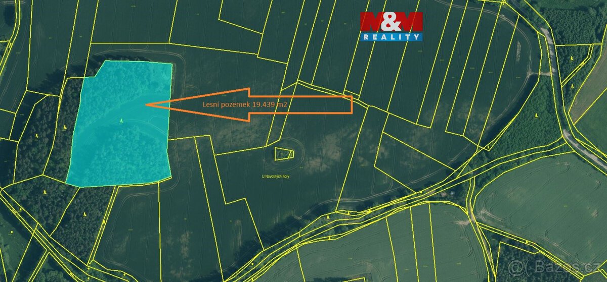 Prodej lesa, 20 128 m², Střelské Hoštice