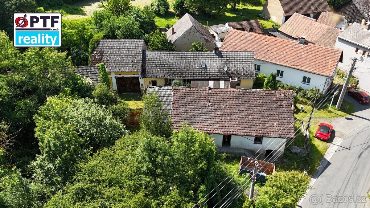 Pozemek se stavbou k rekonstrukci, 955 m² – Všepadly u Domaž