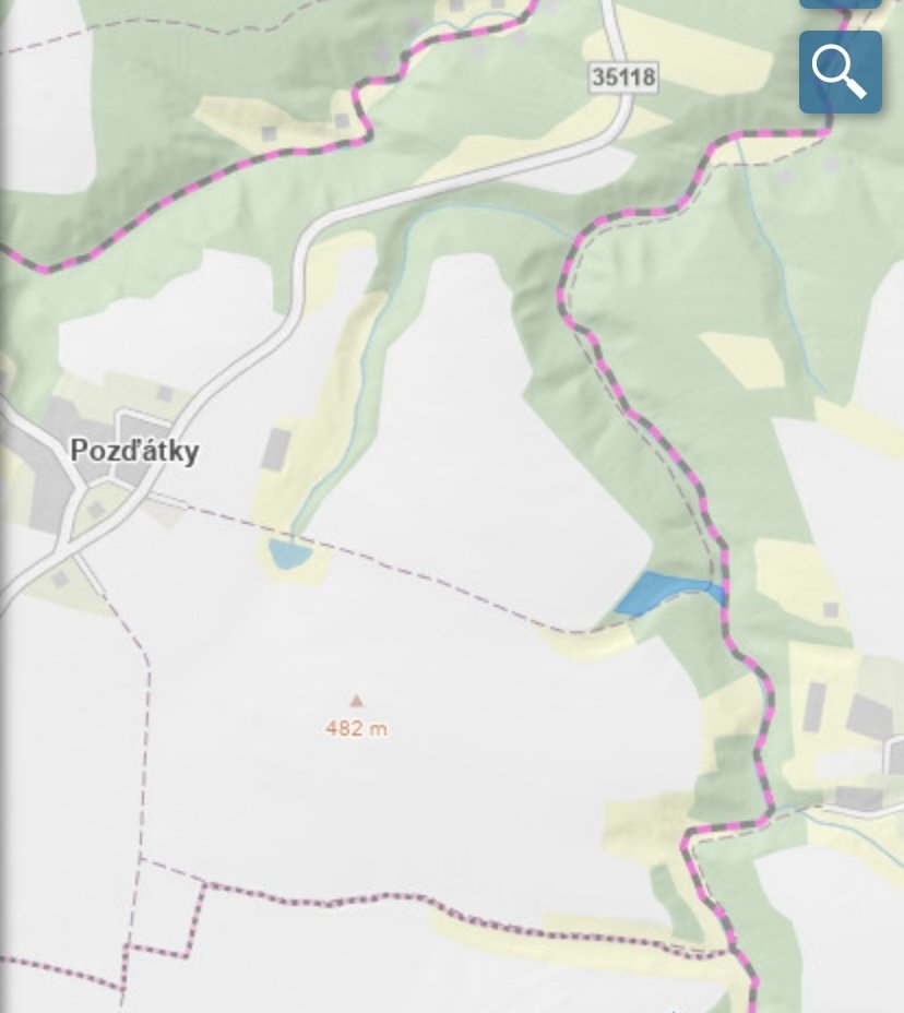 Lesní pozemek Pozďátky