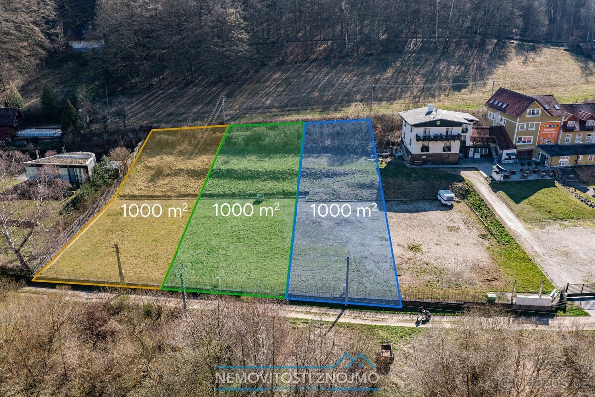 Prodej stavebního pozemku, 1000m2, v rekreační oblasti, Vran