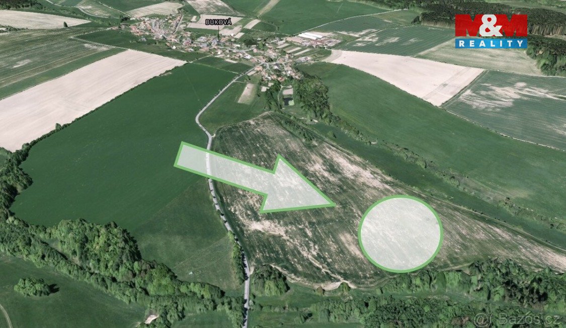Prodej pole, 12826 m², Buková