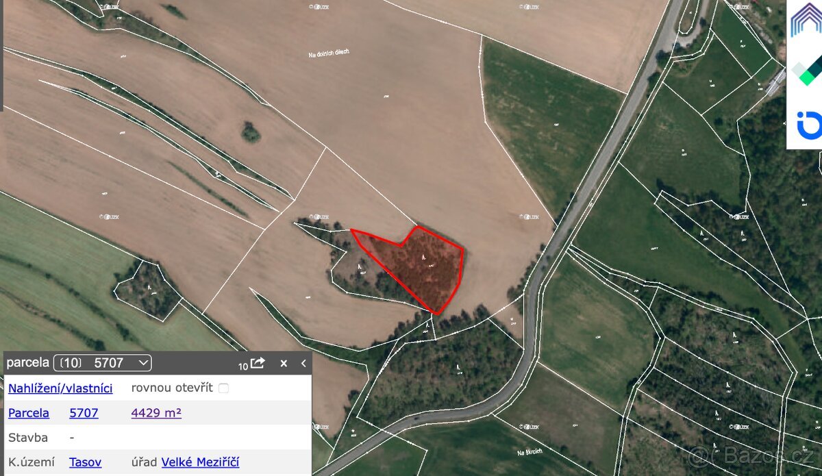 Prodej lesů v k.ú. Tasov