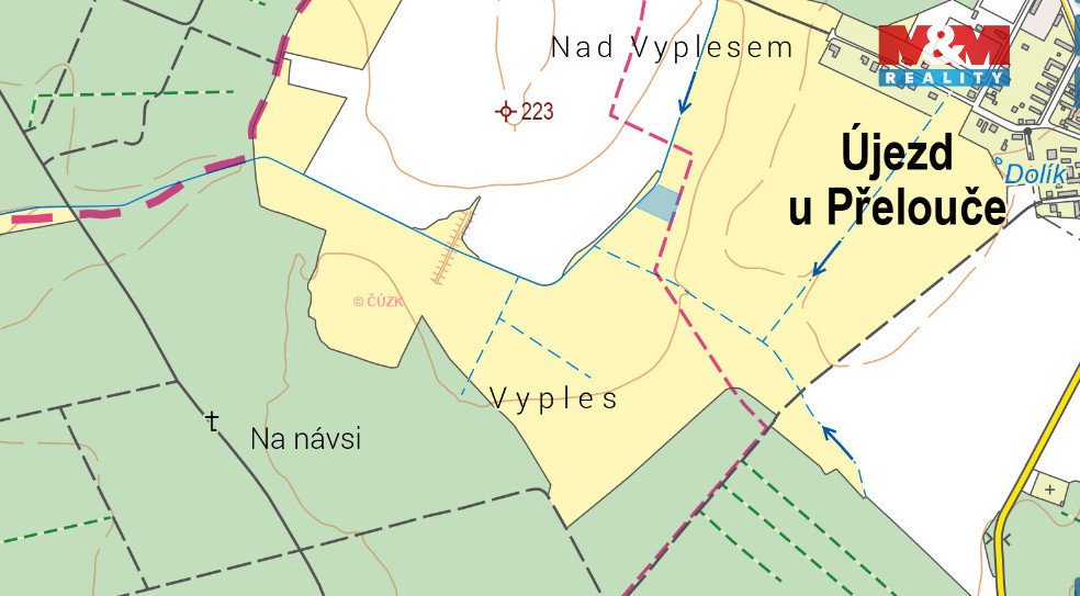 Prodej, louka, 3144 m2, Kladruby nad Labem