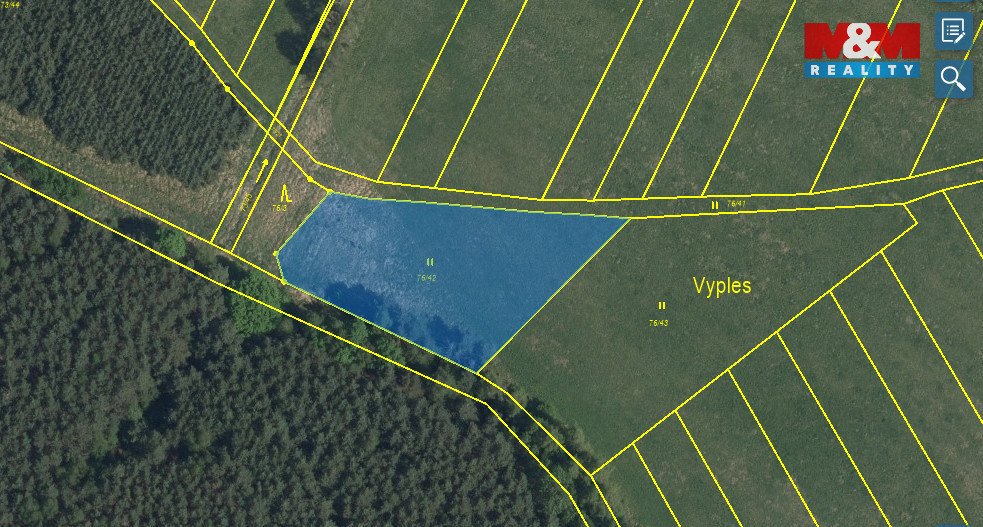 Prodej, louka, 2187 m2, Kladruby nad Labem