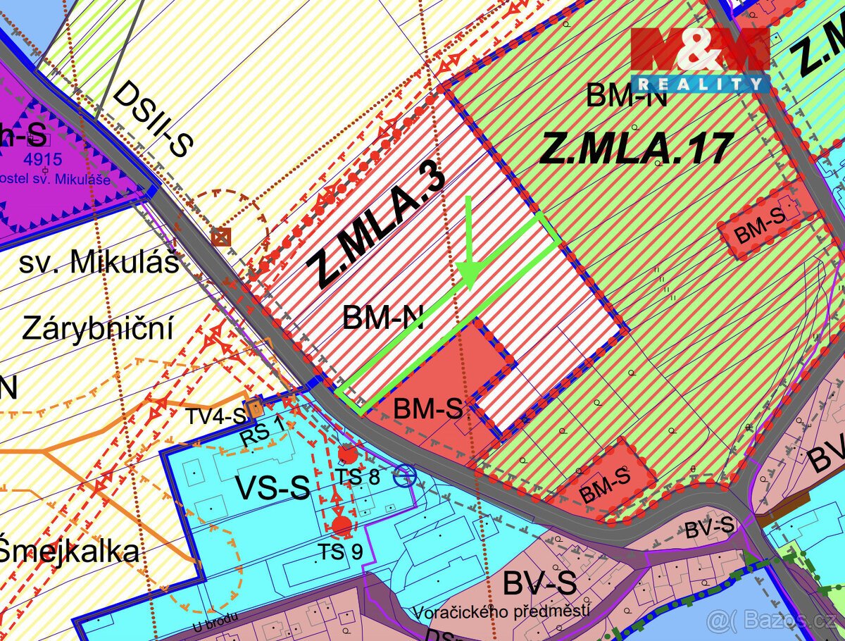 Prodej pozemku k bydlení, 3813 m², Mladá Vožice