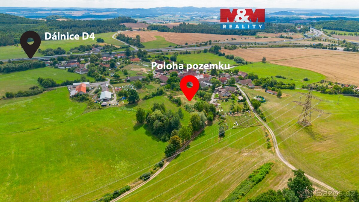 Prodej pozemku k bydlení, 1923 m², Třebkov u Předotic