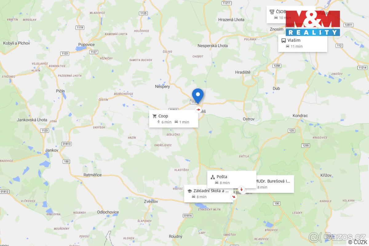 Prodej pozemku k bydlení, 1400 m², Veliš
