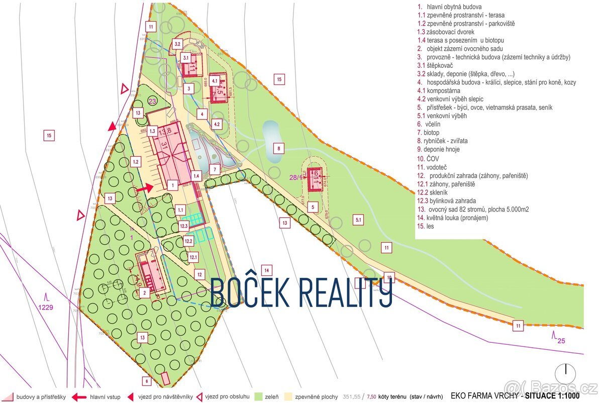 Prodej, pozemky pro výstavbu agroturistické Biofarmy Vernířo