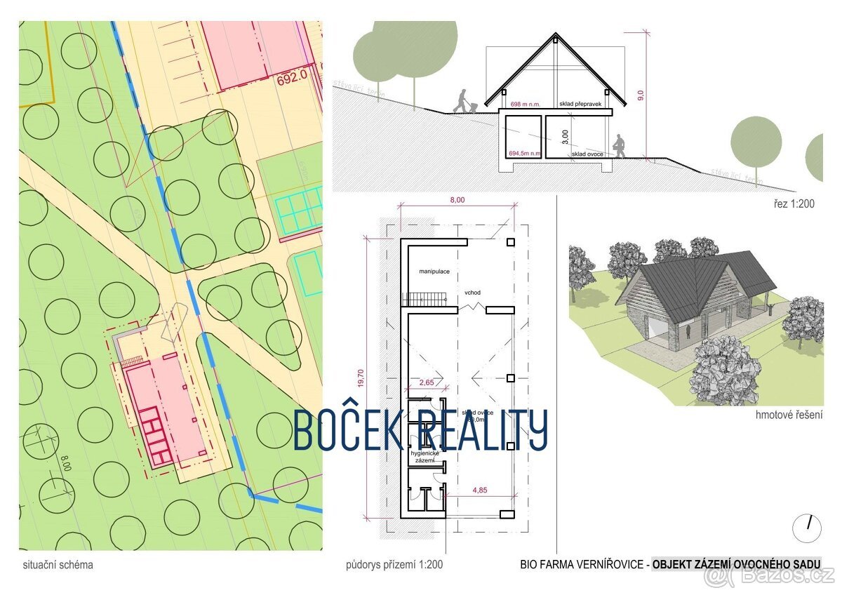 Prodej, pozemky pro výstavbu agroturistické Biofarmy Vernířo