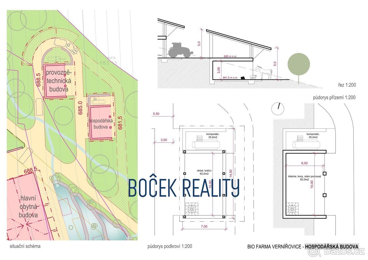Prodej, pozemky pro výstavbu agroturistické Biofarmy Vernířo