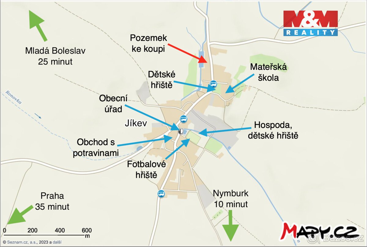 Prodej pozemku k bydlení, 885 m², Jíkev