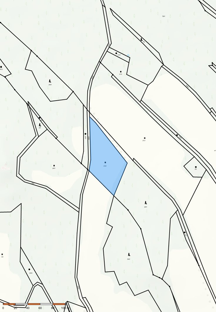 Prodám louku 4014 m2 v k.ú. Valkeřice