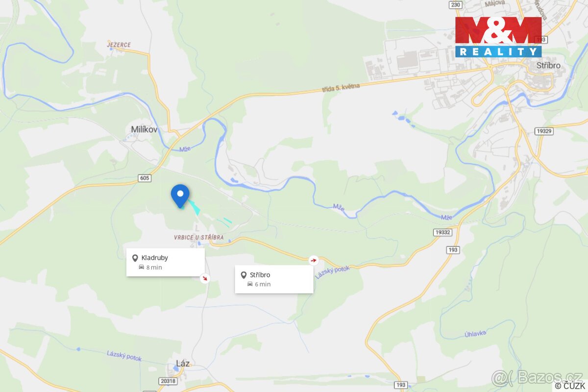 Prodej pole, 15633 m², Vrbice u Stříbra