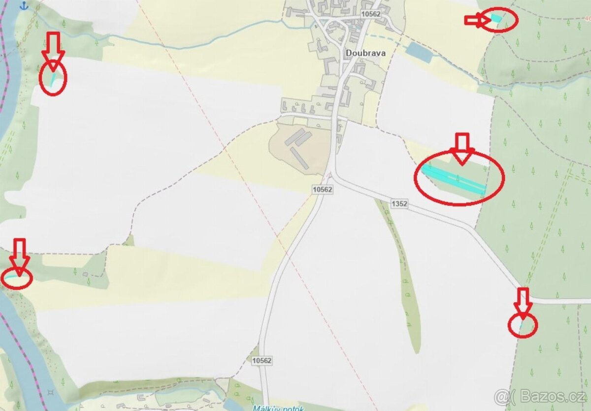 Prodej lesních pozemků v k.ú. Doubrava nad Vltavou