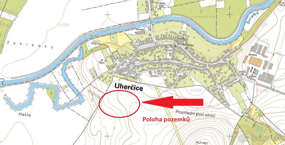 Prodej pozemků k bydlení v Uherčicích u Hustopečí,  6.212 m2