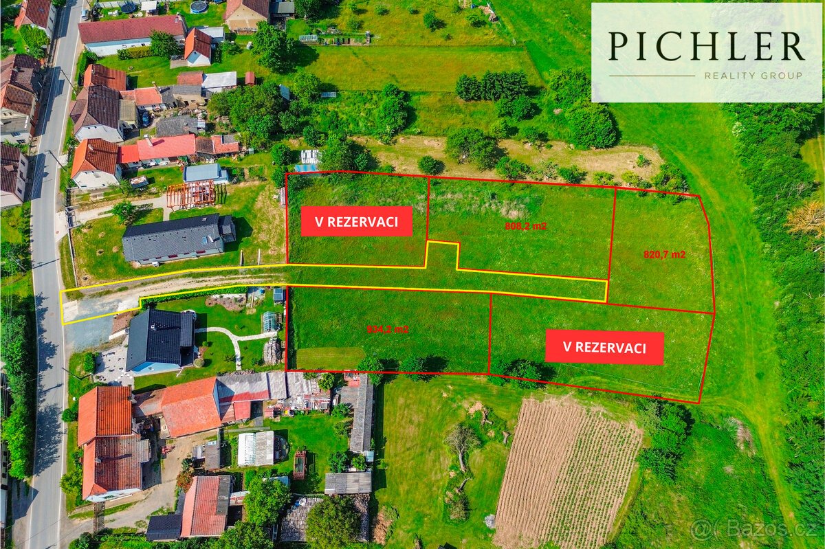 Stavební pozemky - Černotín u Dnešic