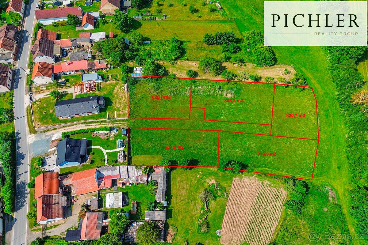 Stavební pozemky - Černotín u Dnešic