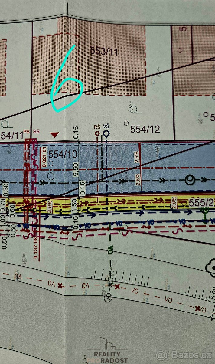 Prodej stavebního pozemku 791,5 m2 v Kyjově-Bohuslavicích, l