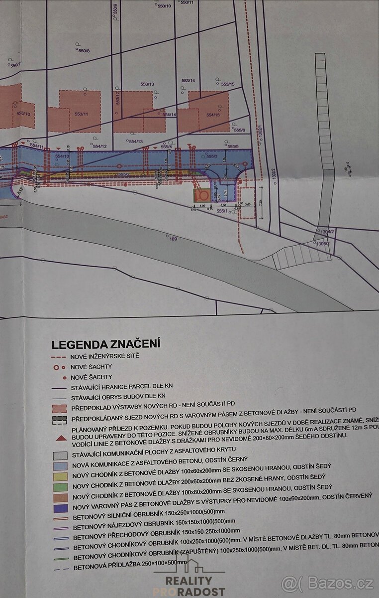 Prodej stavebního pozemku 791,5 m2 v Kyjově-Bohuslavicích, l