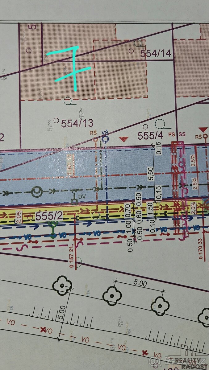 Prodej stavebního pozemku 861,5 m2 v Kyjově-Bohuslavicích, l