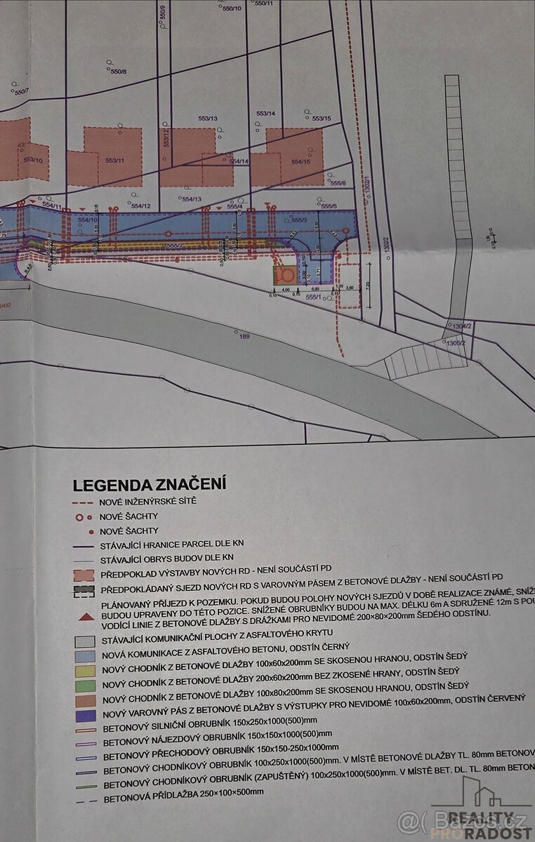 Prodej stavebního pozemku 861,5 m2 v Kyjově-Bohuslavicích, l