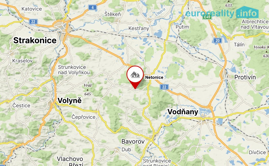 Prodej, stavební pozemek, 1 125 m2, Netonice