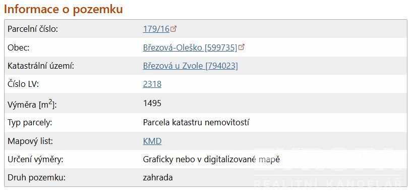 Stavební pozemek 1 495 m² se stavebním povolením – Březová -