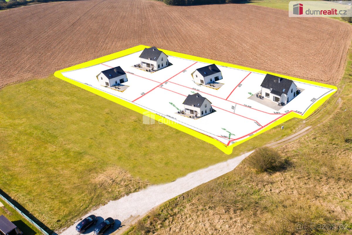 Prodej souboru 5 stavebních pozemku, 4794 m2, Bykoš