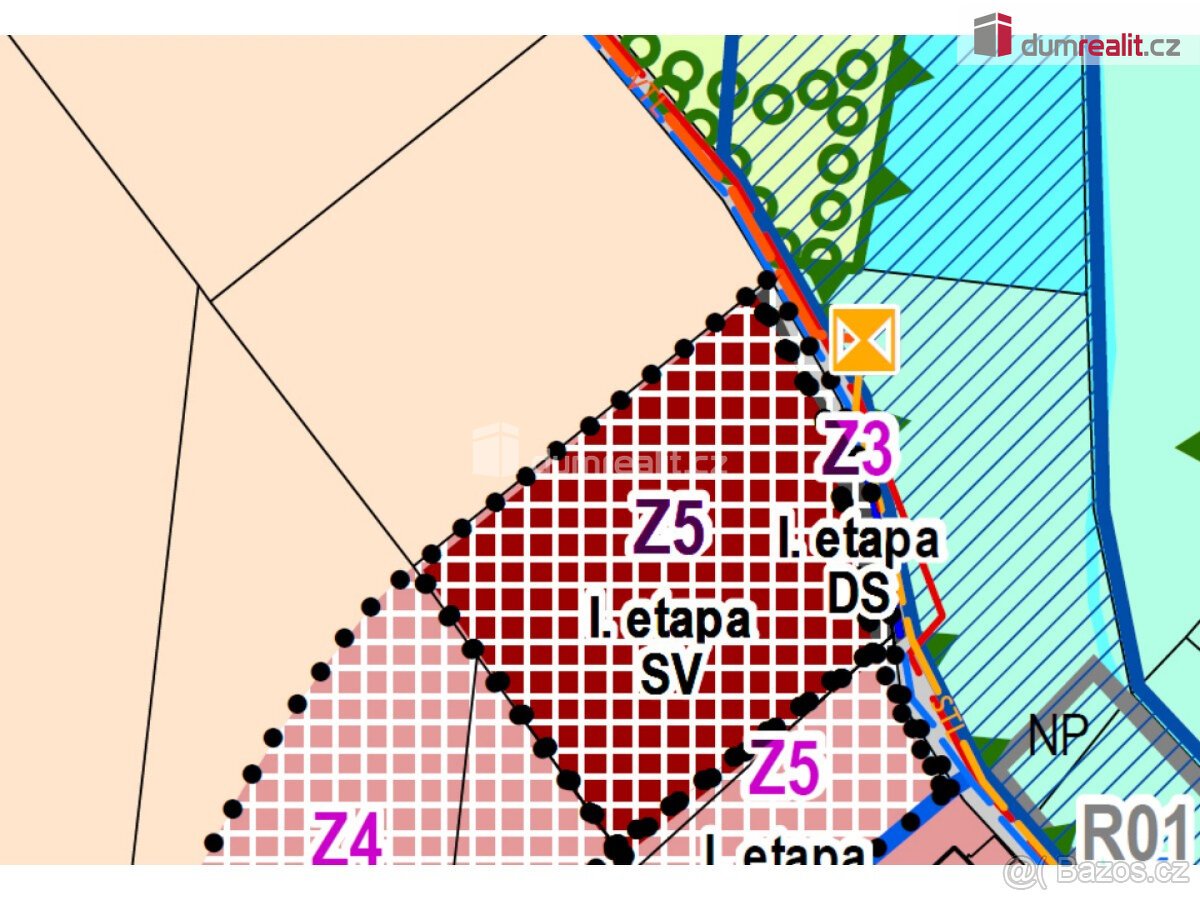 Prodej souboru 5 stavebních pozemku, 4794 m2, Bykoš