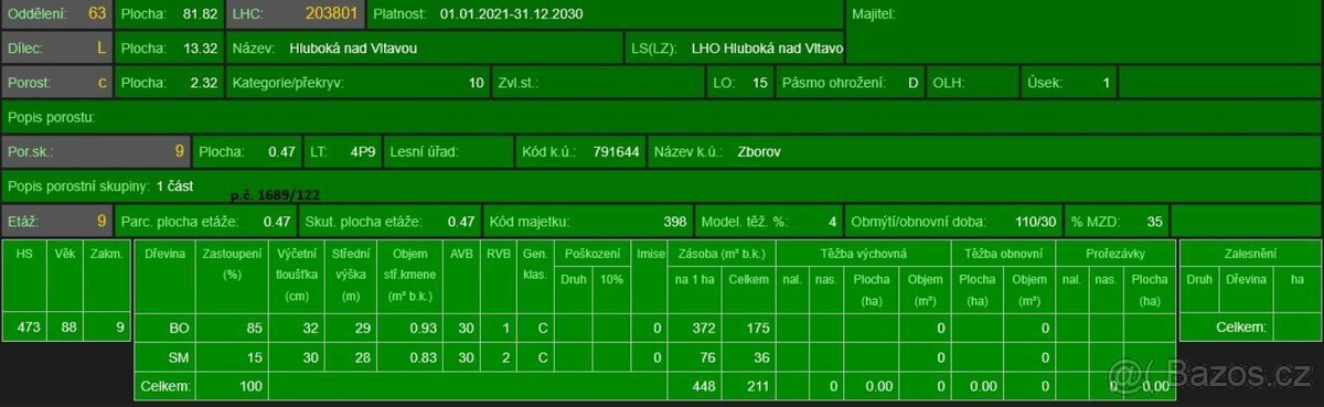 Prodej lesního pozemku k.ú. Zborov