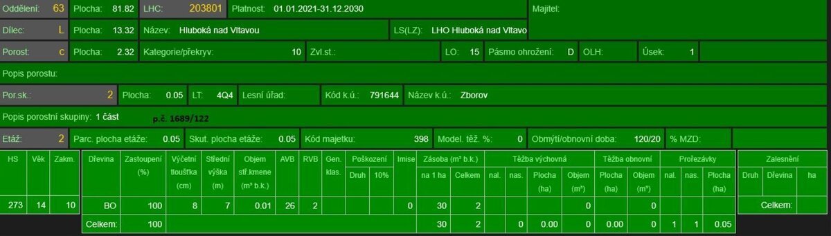 Prodej lesního pozemku k.ú. Zborov