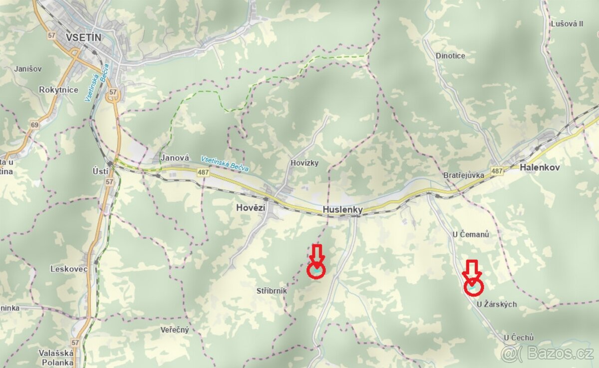 Prodej pozemků k.ú. Huslenky (1)