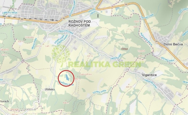 Prodej lesního pozemku k.ú. Tylovice, Rožnov pod Radhoštěm, 