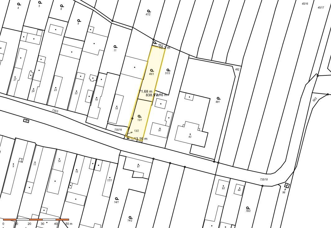 Stavební pozemek 785m-D35 za 6km,všechny sítě,Nové S