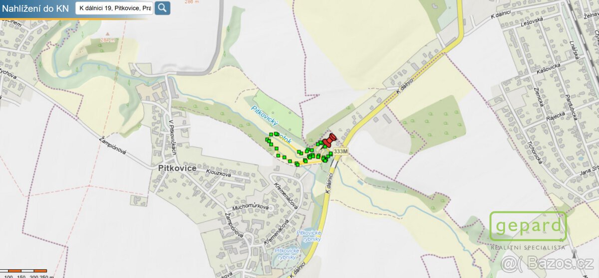 Soubor pozemků o výměře 12 706 m2, včetně potoka a RD k reko