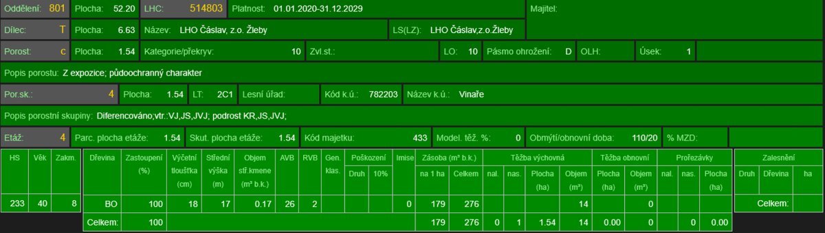 Prodej lesního pozemku k.ú. Vinaře