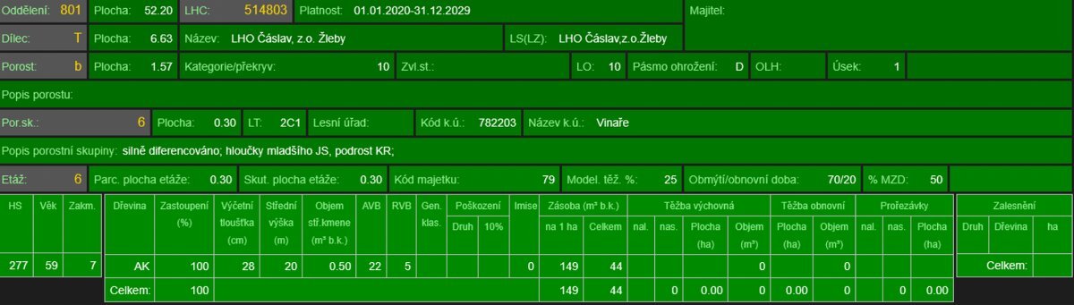 Prodej lesního pozemku k.ú. Vinaře