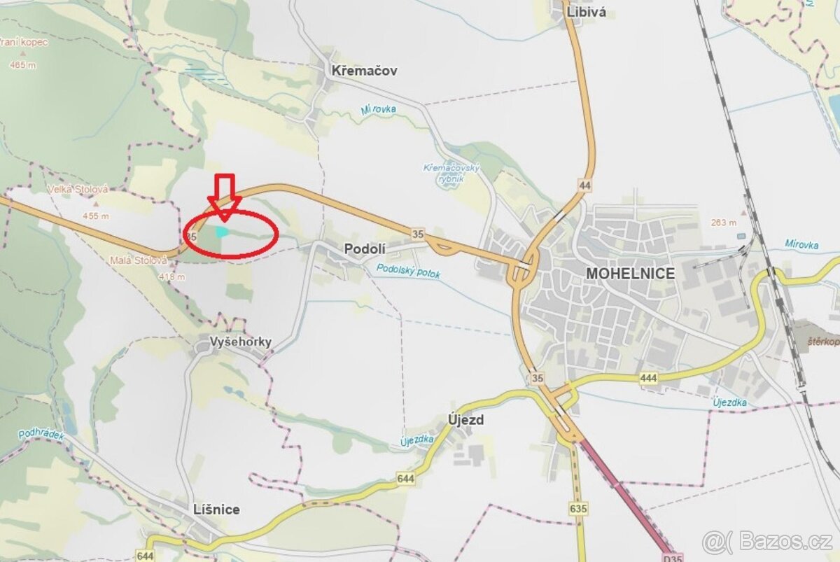 Prodej lesního pozemku v k.ú. Podolí u Mohelnice