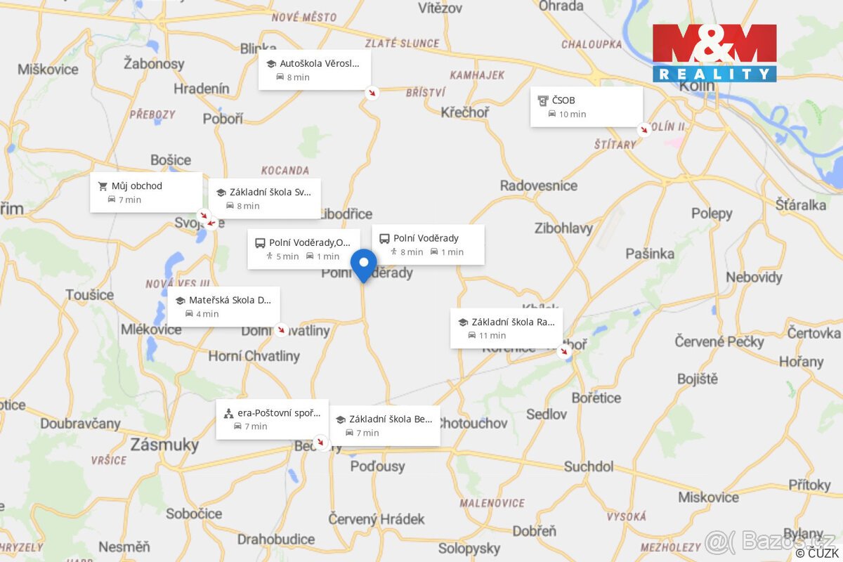 Prodej pozemku k bydlení, 860 m², Polní Voděrady