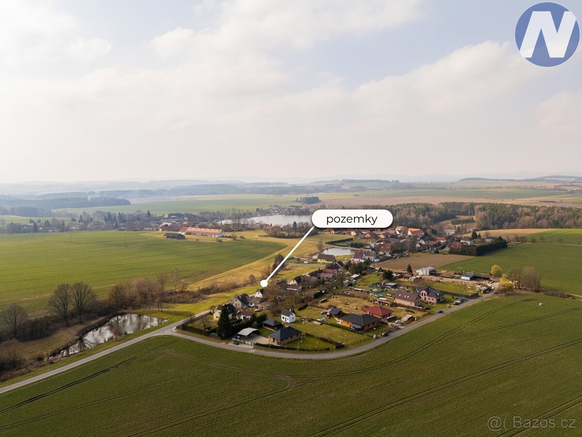 Prodej 3 stavebních parcel v Borovanech u Milevska