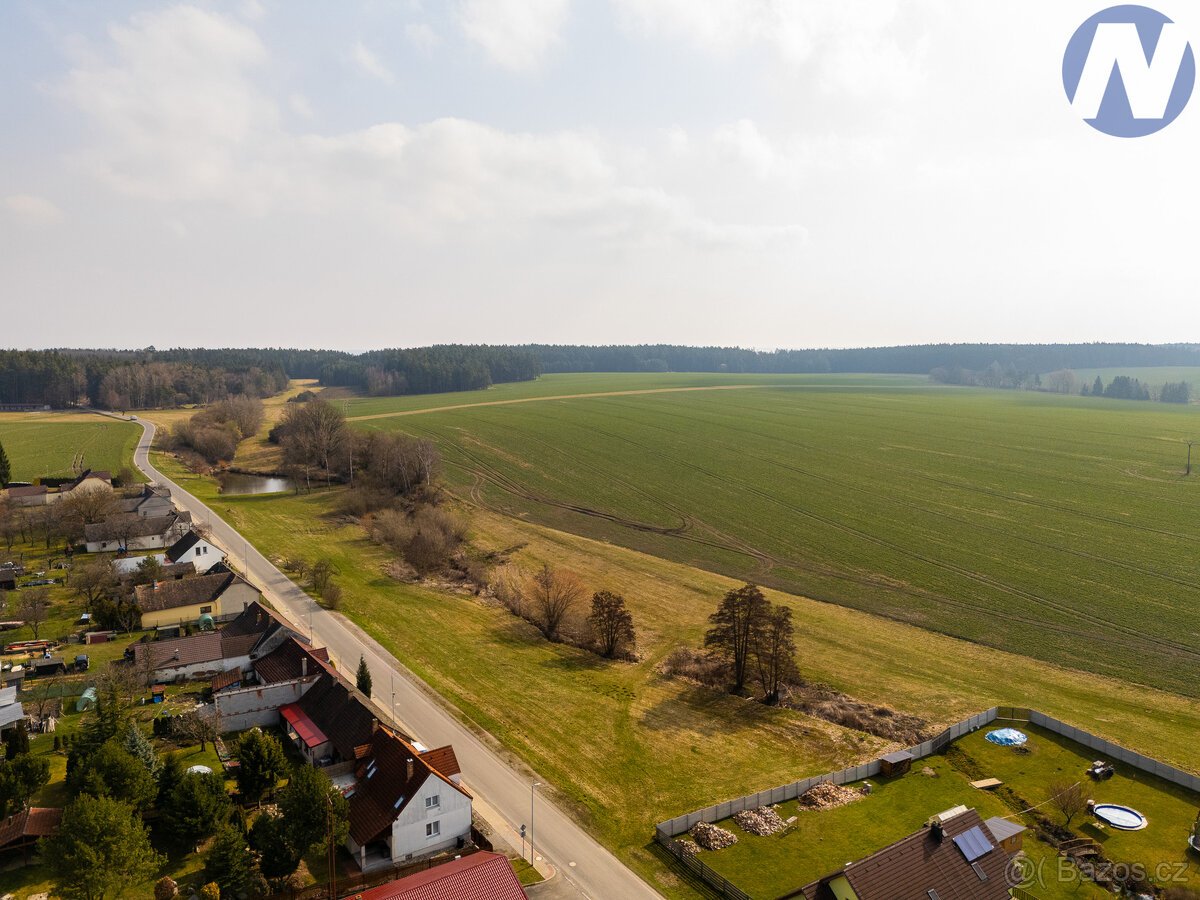 Prodej 3 stavebních parcel v Borovanech u Milevska