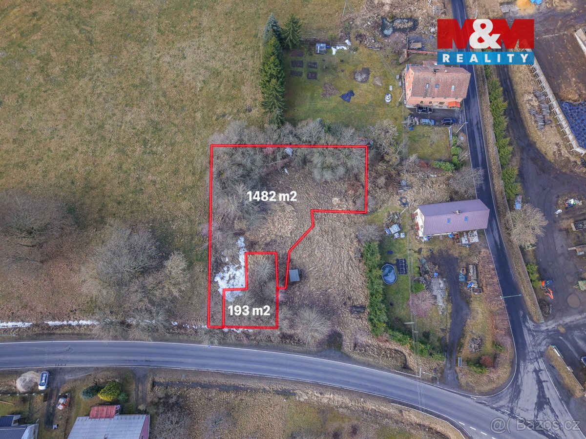 Prodej pozemku k bydlení, 1675 m², Hlinky, okr. K. Vary