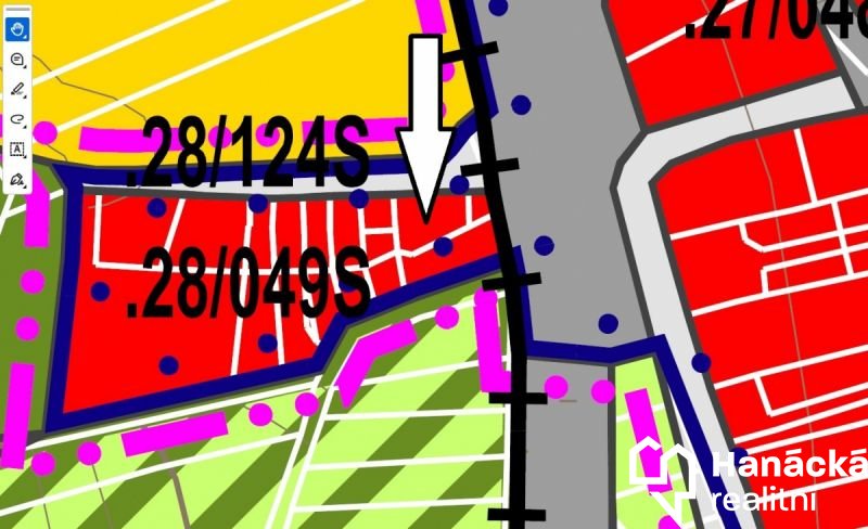 Prodej stavebního pozemku v Olomouci, 298 m2, ulice...