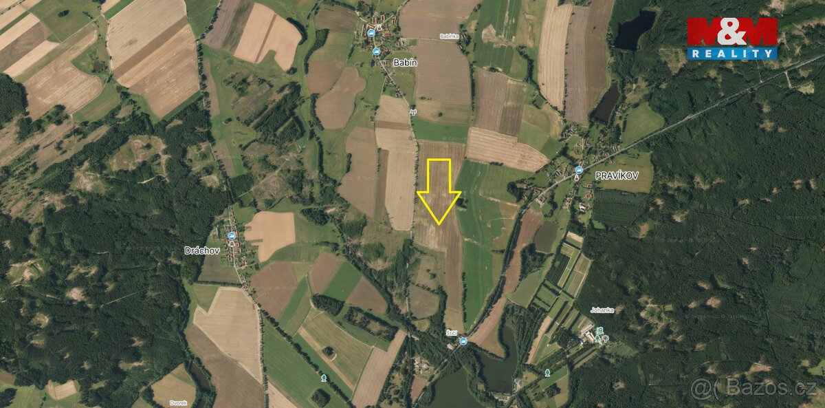 Prodej pole, 1744 m², Kamenice nad Lipou